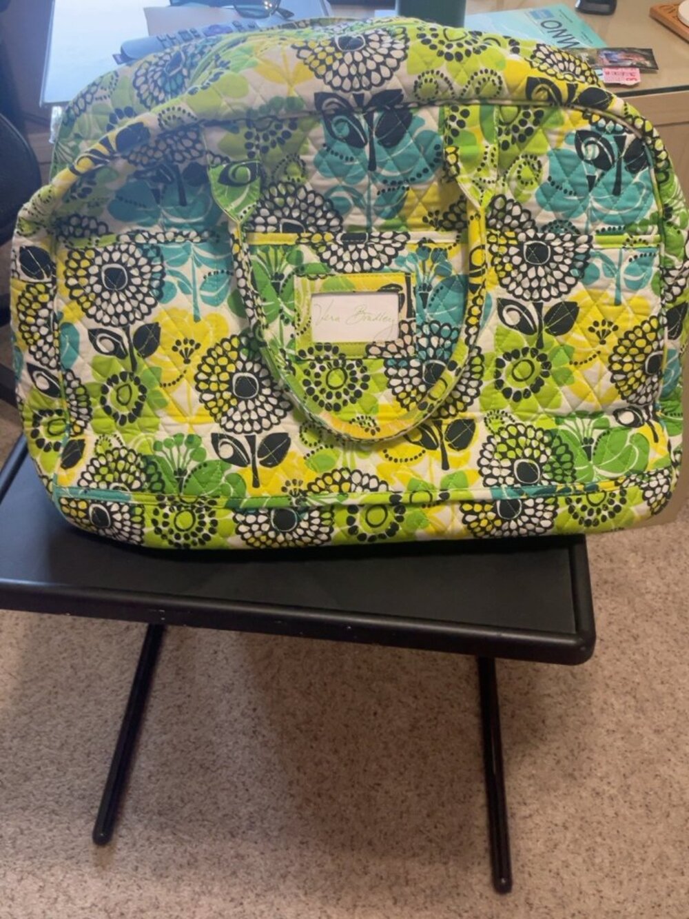 Vera Bradley Grand Traveler Limes Up Floral Retired Travel Bag